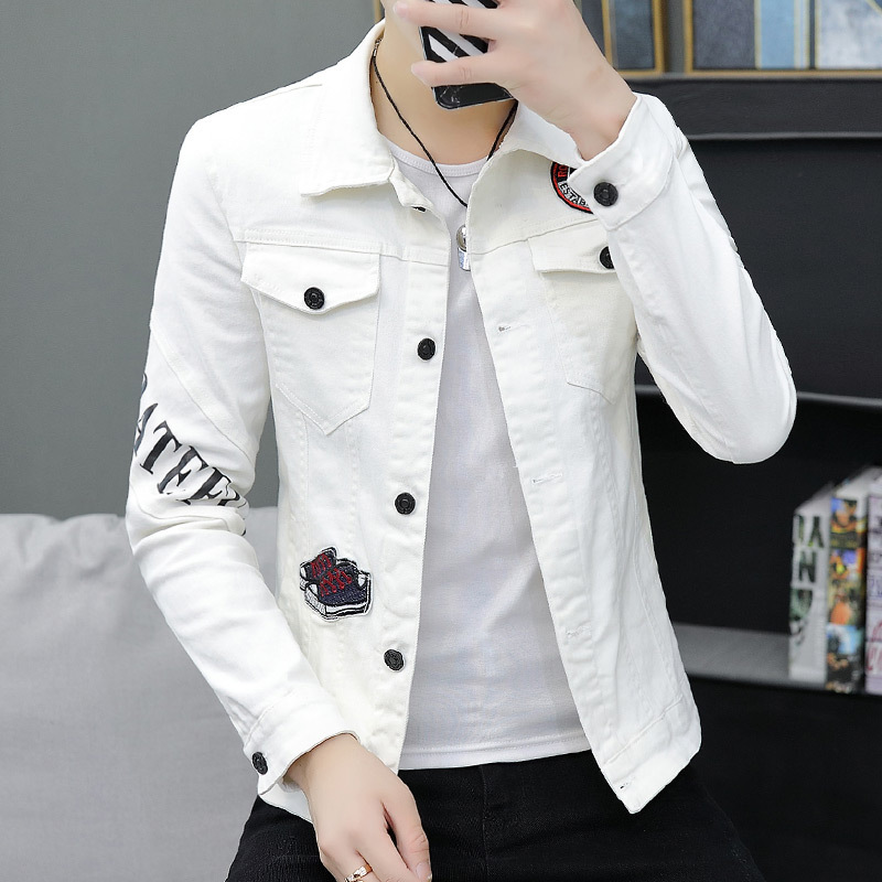 newlake男士牛仔外套韩版修身个性发型师男装褂子学生帅气上衣服夹克