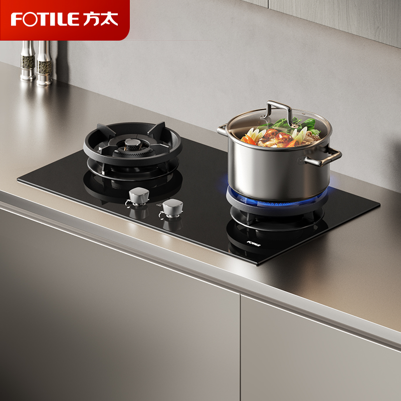 方太(FOTILE)【双边独立定时】燃气灶天然气 家用嵌入式5.2kW* 猛火燃气灶 易清洁可调节 TX21