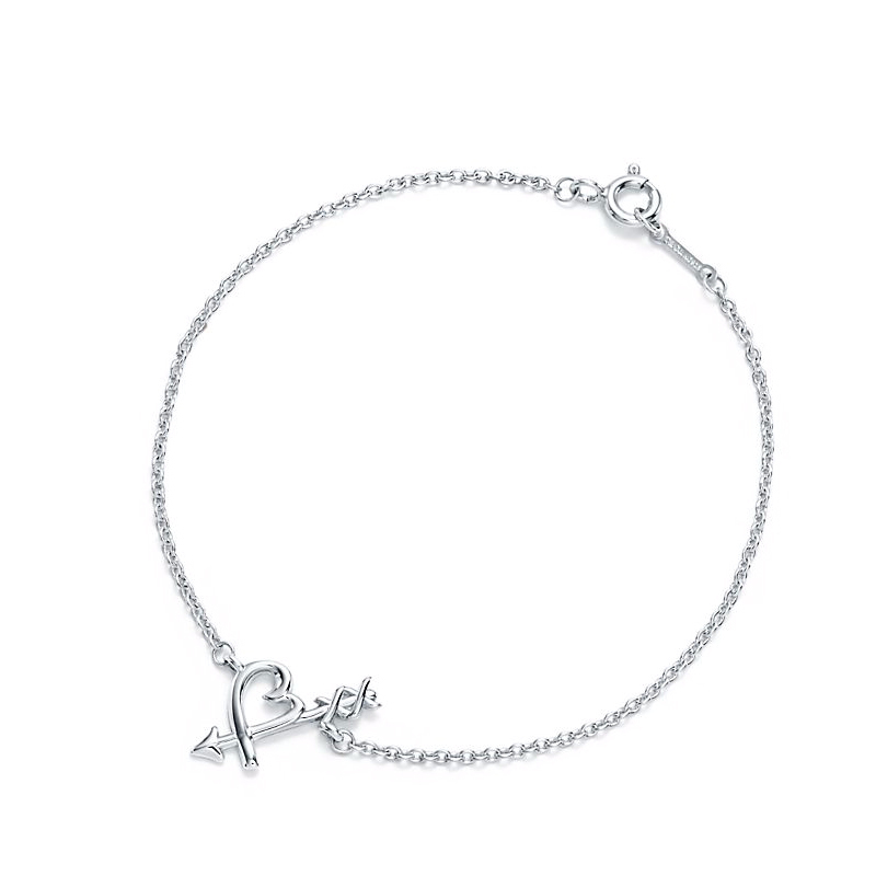 自营 tiffany&co.蒂芙尼925银女士手链一箭爱心女士手链