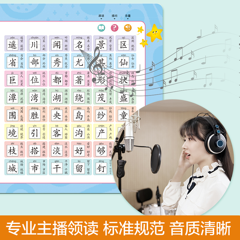 点读书 [正版]阳光宝贝幼儿早教有声点读书学前识字认字书汉字认知1600会说话的发声书2-3-6岁幼儿园儿童识字启蒙书籍