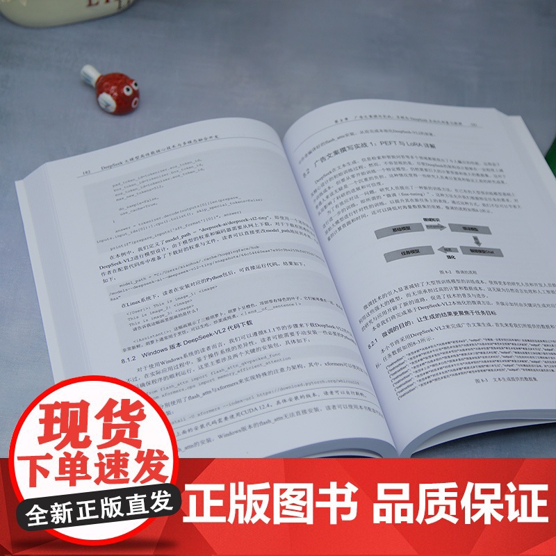 [正版新书]DeepSeek大模型高性能核心技术与多模态融合开发 王晓华 清华大学出版社 DeepSeek应用开发,多模高清大图
