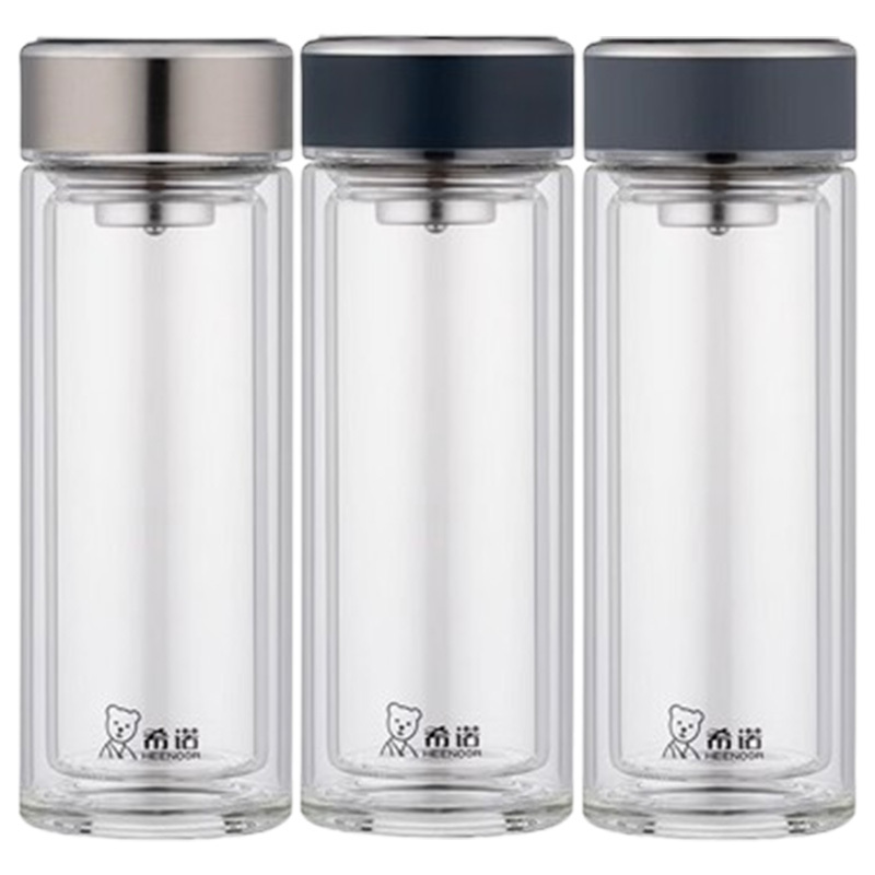 希诺玻璃杯285ml密封防漏户外便携XN-6789(颜色随机)