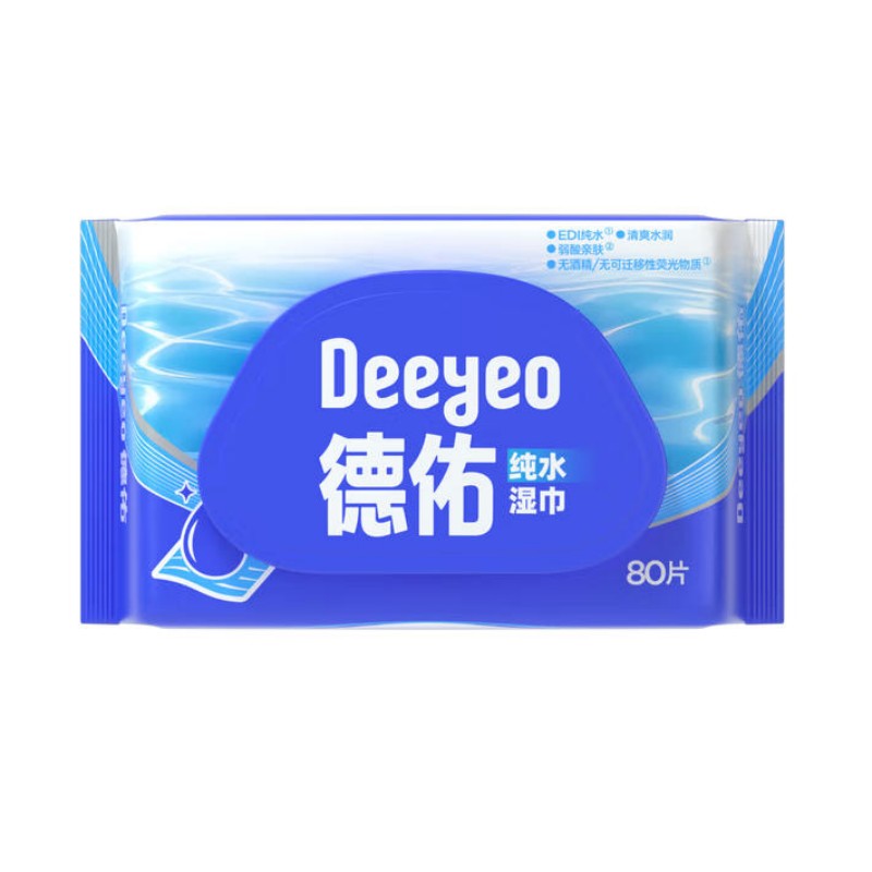 德佑新升级纯水湿巾80片*6包高清大图
