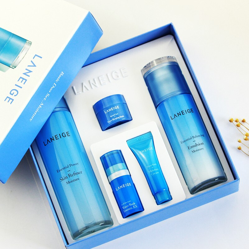 兰芝(laneige)水乳套装水库凝肌精华露保湿面霜致美紧颜套盒中小样
