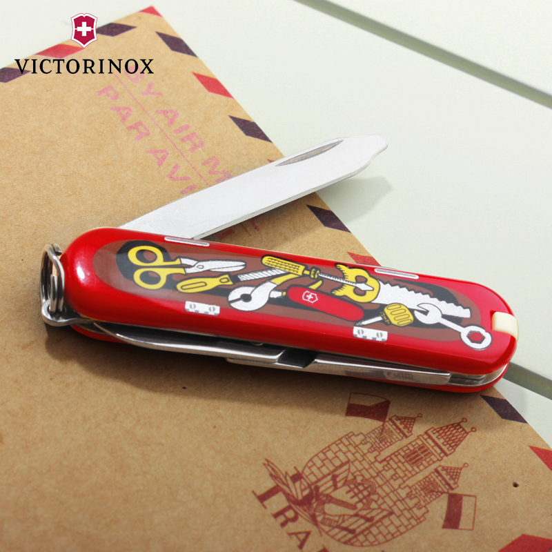 原装进口维氏瑞士军刀典范炫彩系列 0.6223.L1404 工具箱 58MM