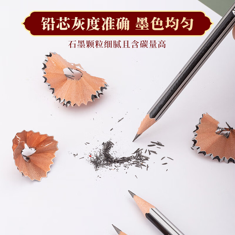 晨光(M&G)木杆铅笔AWP30801银黑抽条六角HB高清大图