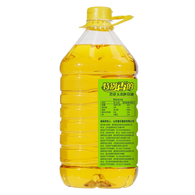 鲁花压榨特香玉米胚芽油5L*3物理压榨炒菜家用烹饪食用油