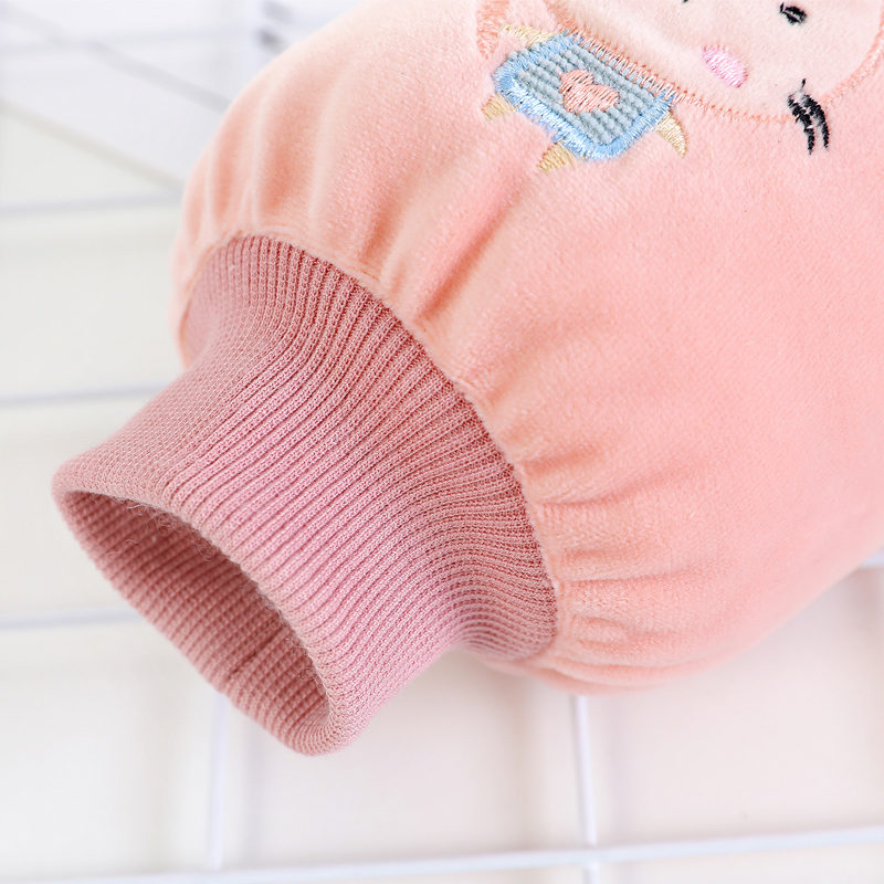 3双宝宝袖套护袖秋冬儿童袖头男孩女童套袖婴二可爱卡通螺纹口