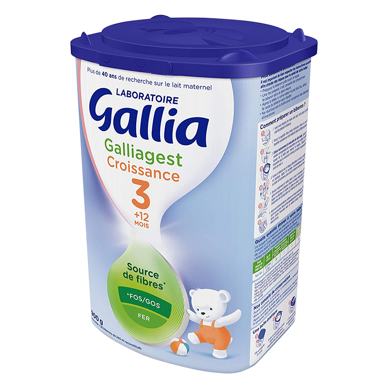 法国进口 佳丽雅Gallia 助消化3段奶粉 绿包装12个月以上900g*6罐装高清大图