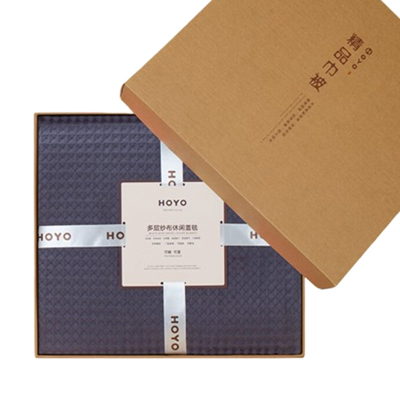 HOYO毛毯2*2.3m耐用易打理和颜礼盒装冰墨色JP8404