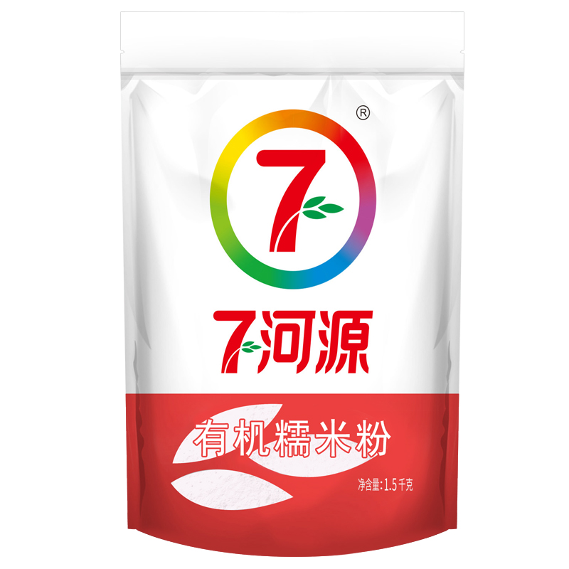 七河源有机糯米粉1.5kg 东北粘豆包 油炸糕