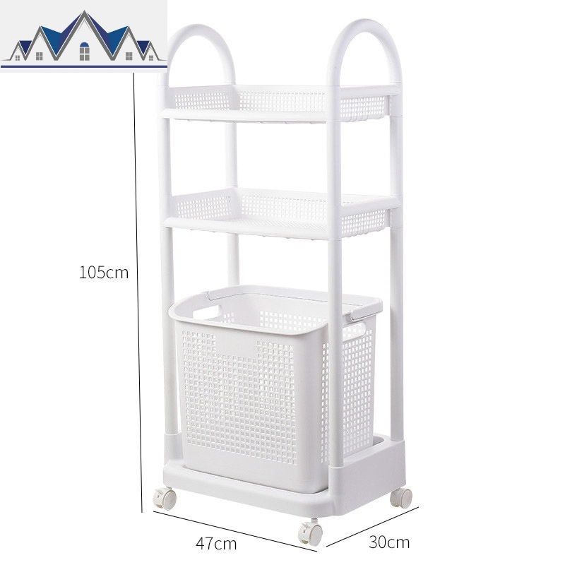 家用脏衣篮浴室多层特大号收纳架卫生间洗衣篮杂物收纳筐置物架子 三维工匠收纳篮