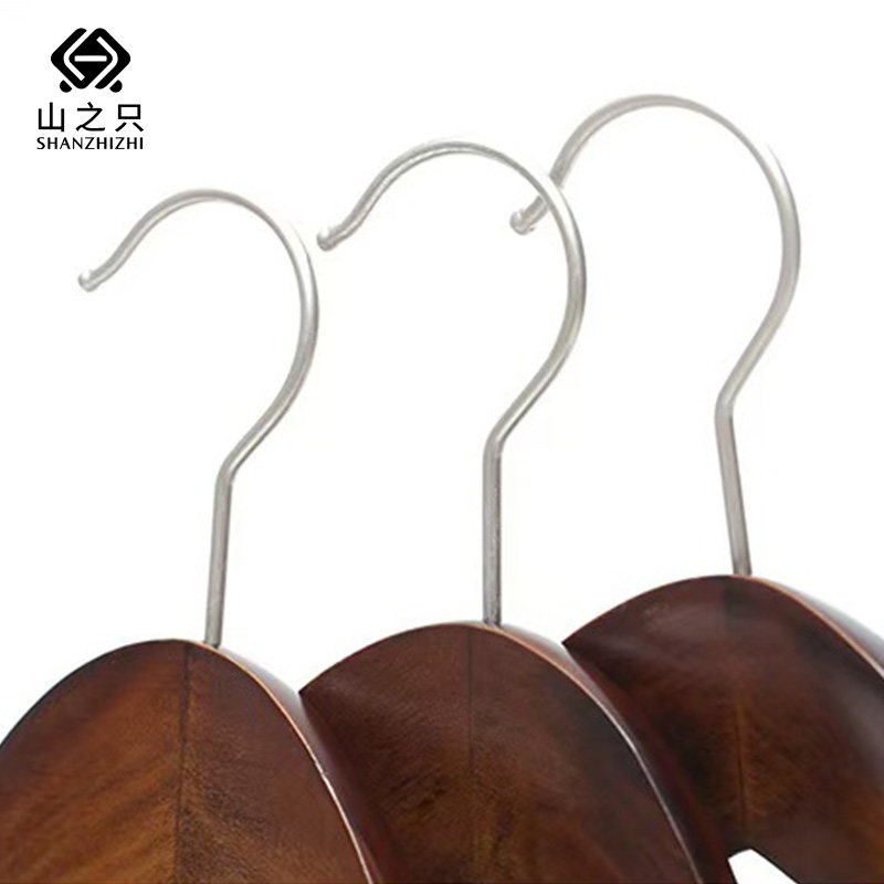 山之只 加粗无痕实木衣架 44.5cm 个高清大图