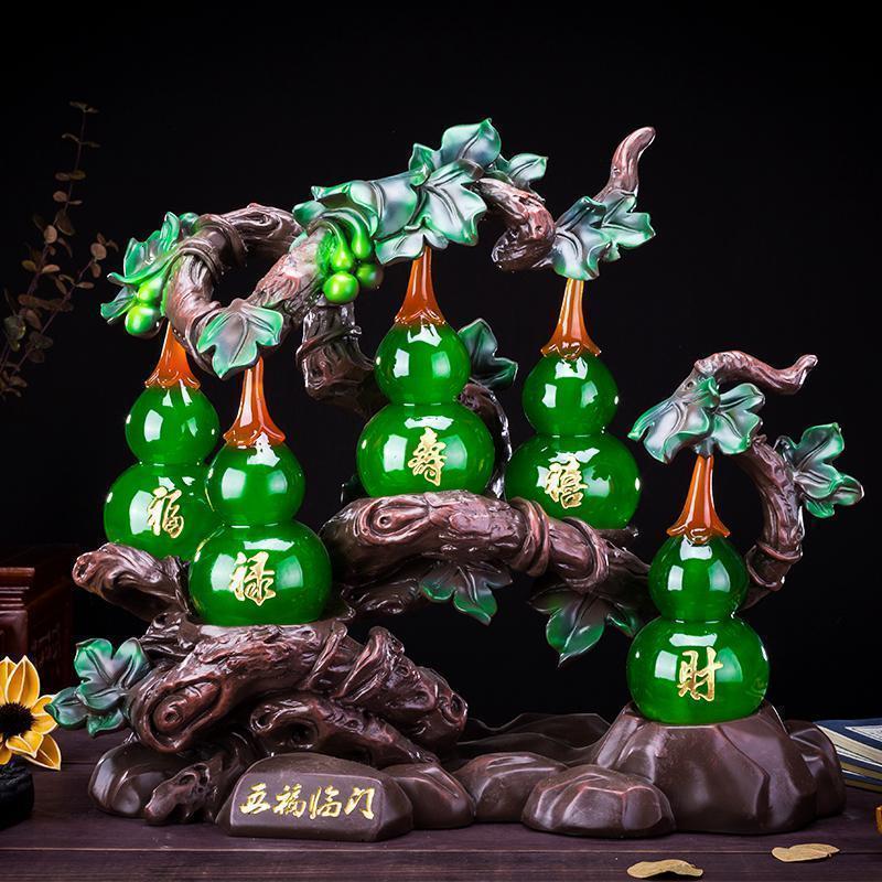 葫芦摆件酒柜红酒架客厅电视柜创意玄关室内家居装饰品工艺品_455_410
