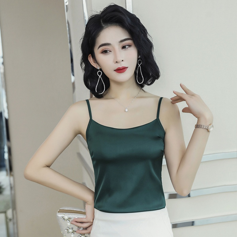 女职业装打底防走光超薄冰丝抹胸百搭修身打底吊带衫工字性感小背心