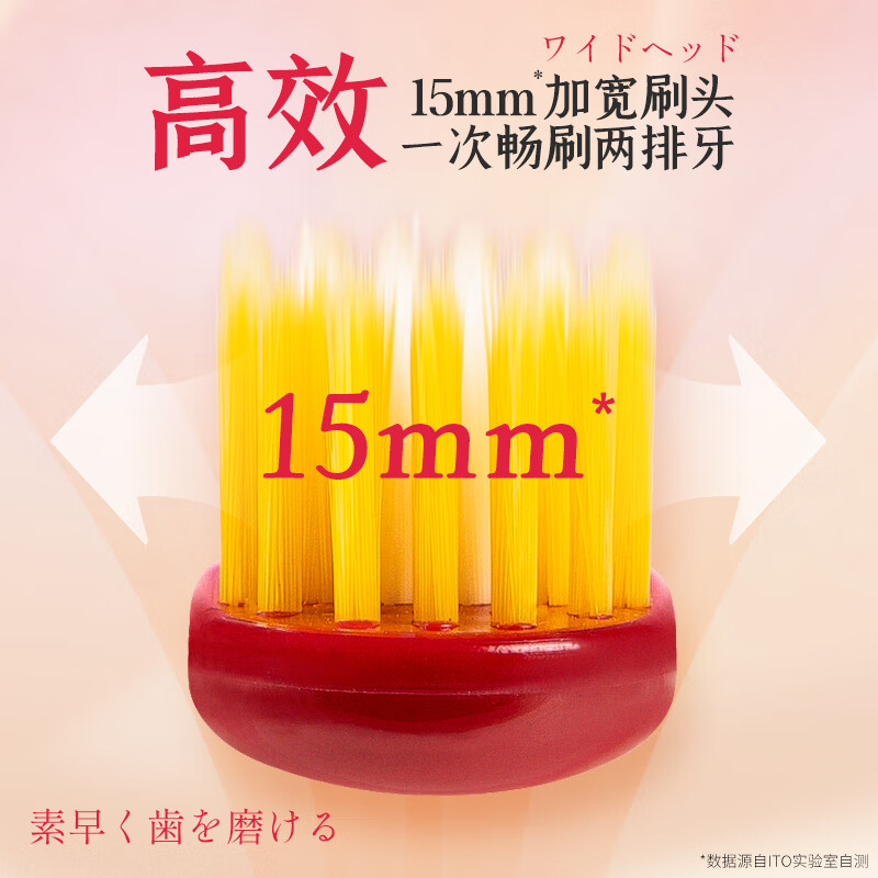 BYITO日本ITO成人宽头软毛牙刷3组6支装 细毛护龈情侣款家庭组合装高清大图