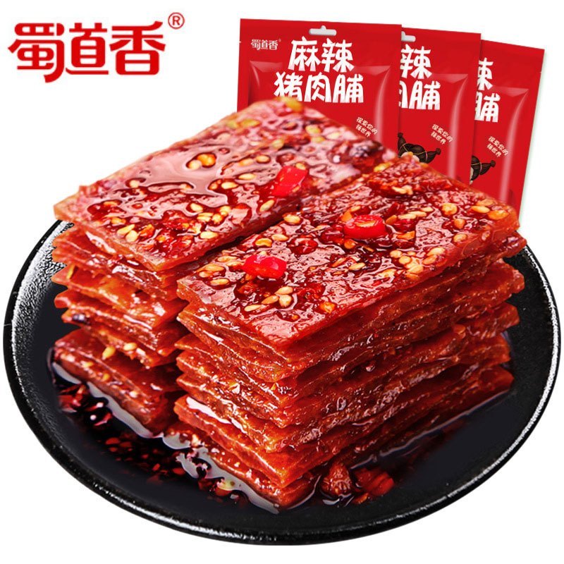WQZY蜀道香麻辣猪肉脯65g*4