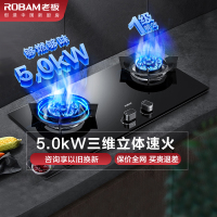 老板5.0kW燃气灶自营双眼灶煤气灶单灶具燃气灶嵌入式灶煤气炉钢化玻璃灶台炉具炉灶带熄火保护57B0(液化气灶)
