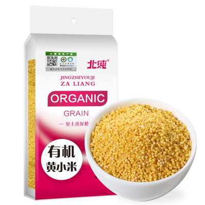 北纯 有机黑土杂粮 小米 400g/袋 米面粮油 杂粮 五谷杂粮 粗粮 小米粥(真空包装)