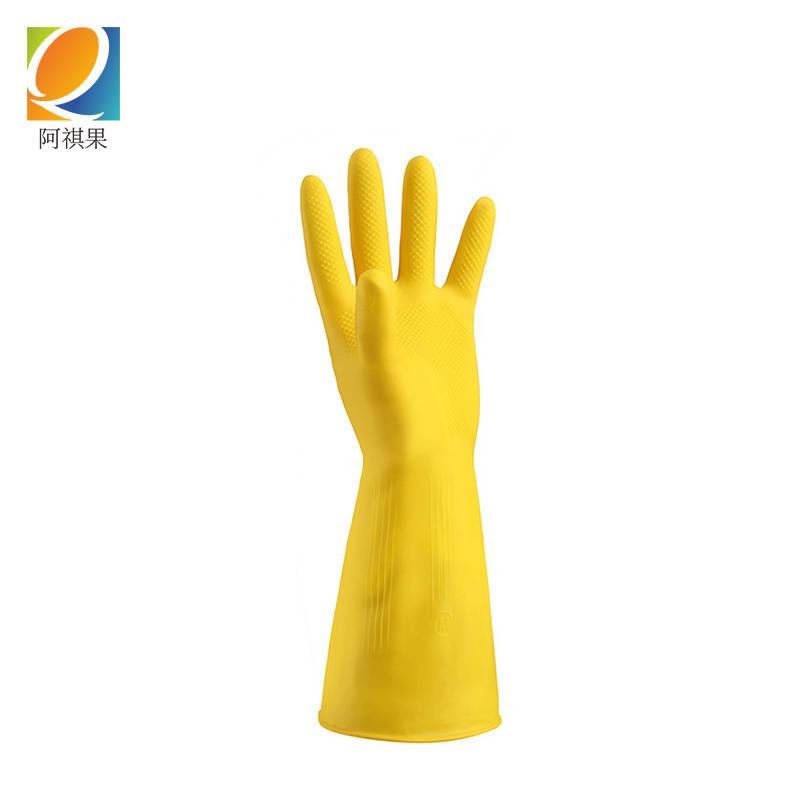 阿祺果 橡胶手套 黄色M-L 请备注尺码 双高清大图