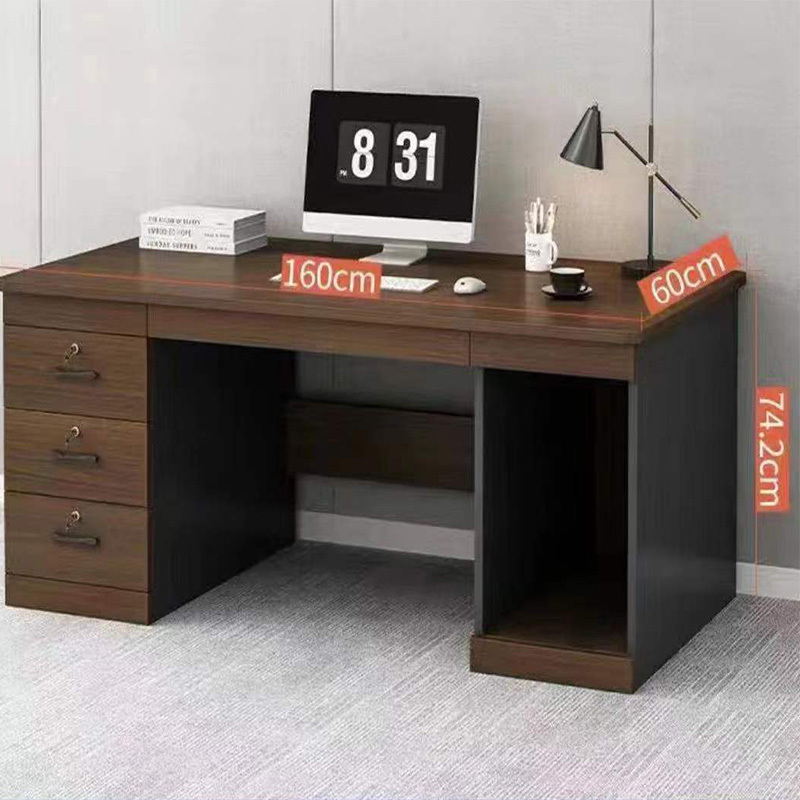 机乐堂(JOYROOM) 三抽款 欧洲黑橡木色桌子160*60*74.2cm
