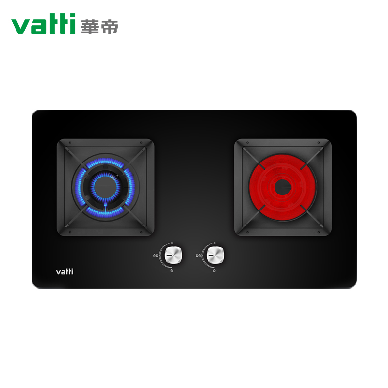 华帝(vatti)燃气灶JZT-i8H01B天然气4.5KW大火力1000℃聚能鸳鸯灶妈妈灶一级能效节能钢化玻璃双眼灶具高清大图