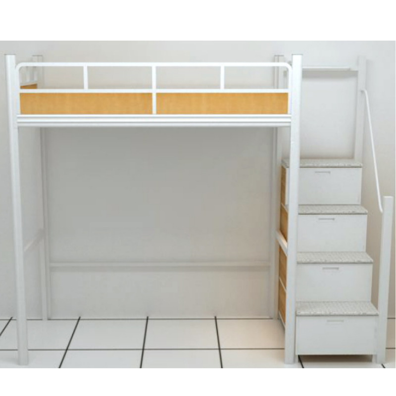 苏兴顺中上走梯铁床宿舍寝室单人位高架床2600*900*2100mmA款[工厂现做 7天内发货]高清大图