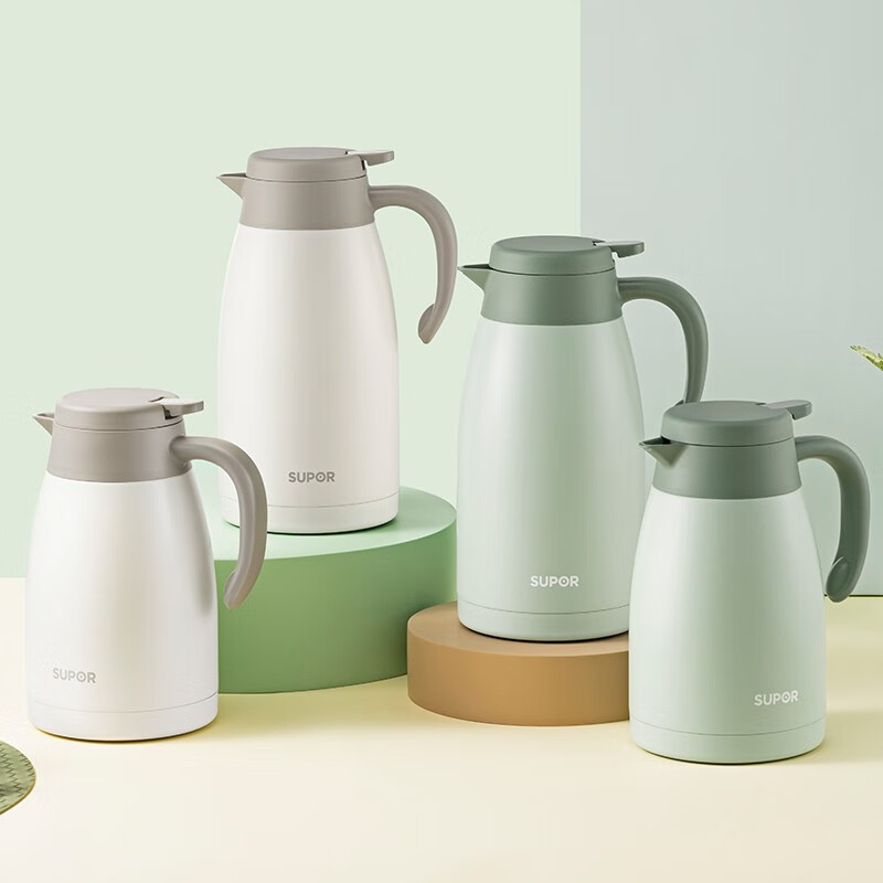 苏泊尔supor保温壶家用304不锈钢保温瓶热水瓶大容量保暖壶办公室水壶