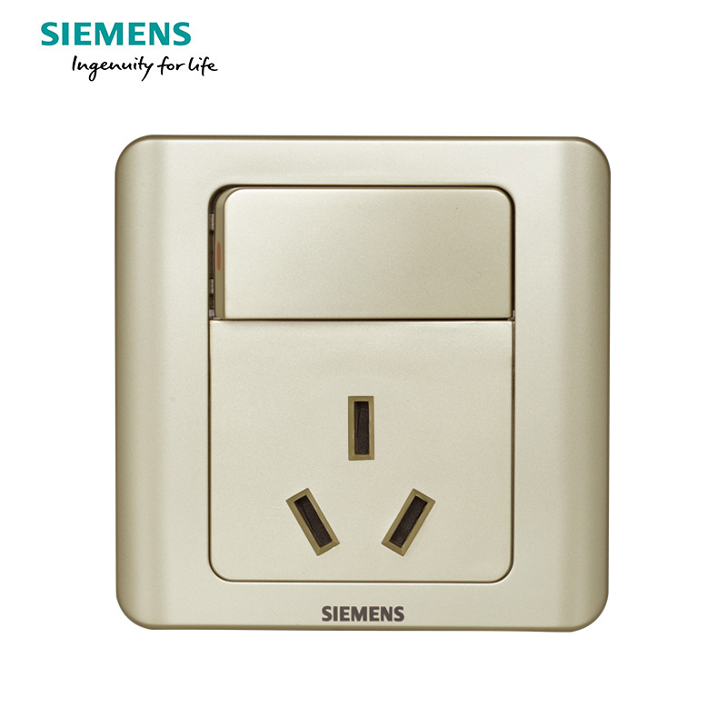 西门子(SIEMENS)开关插座 远景金棕系列一开16A三孔空调插座5UB02021CC133