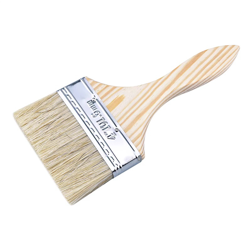联岚猪鬃毛刷油漆刷工业用胶水刷清洁除尘扁油刷/把高清大图