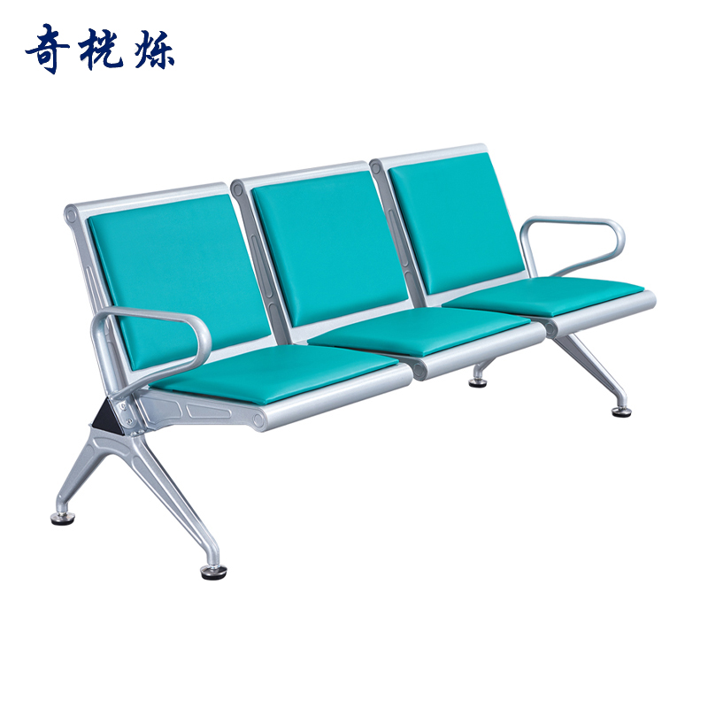 奇桄烁连排椅绿垫三人位张高清大图