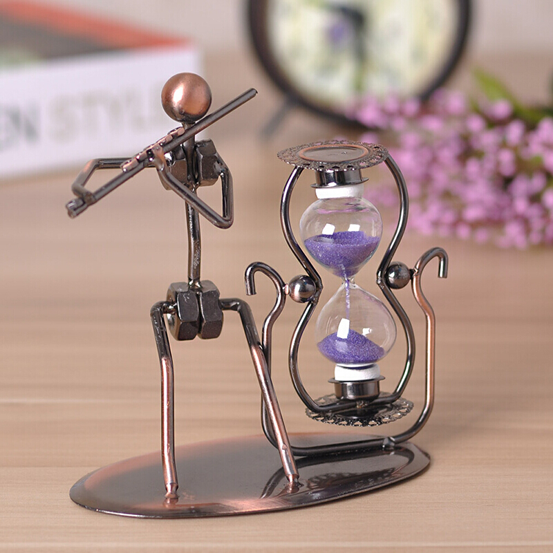 沙漏生日送女友个性创意铁工艺品装饰品摆件家居摆设生日
