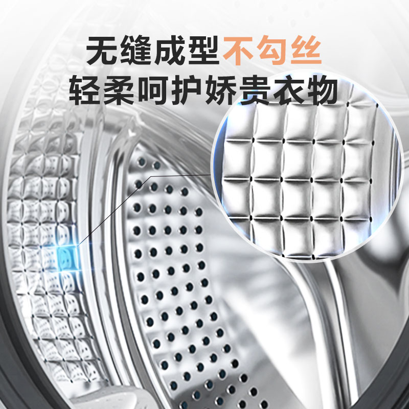 Leader 海尔智家出品 12公斤 变频 滚筒洗衣机 精华洗 流星银 1.21洗净比 XQGL120-LD536SU1高清大图