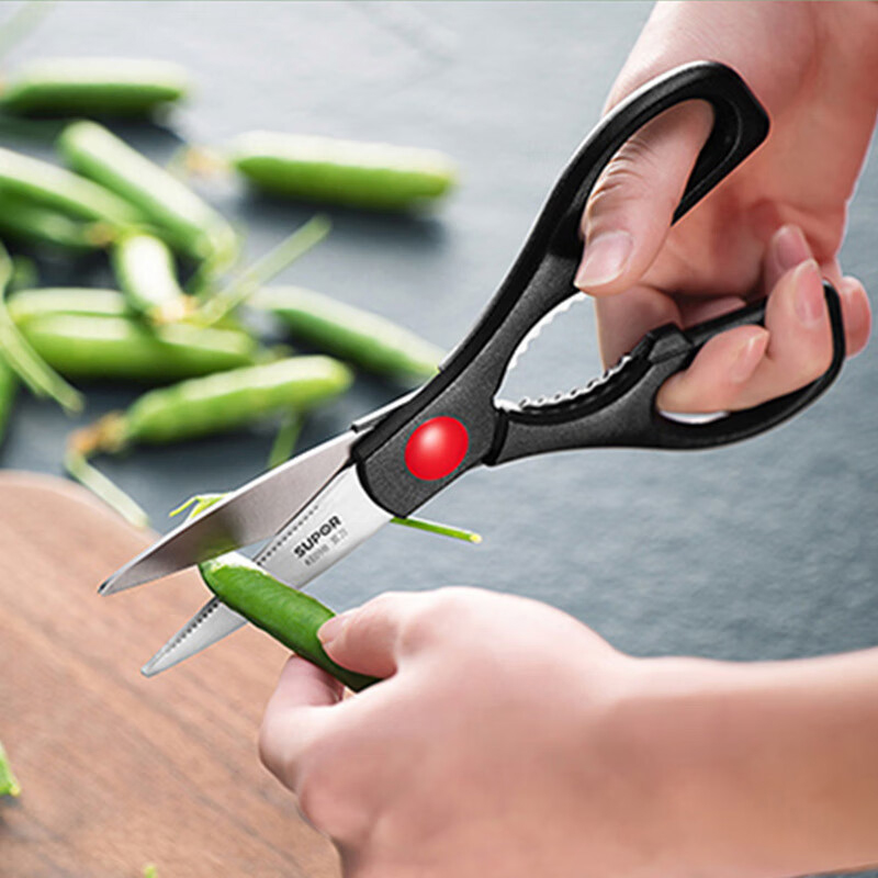 苏泊尔(SUPOR) 锋匠刀具五件套 切片刀多用刀多用剪刀水果刀砧板套装TK21119V高清大图