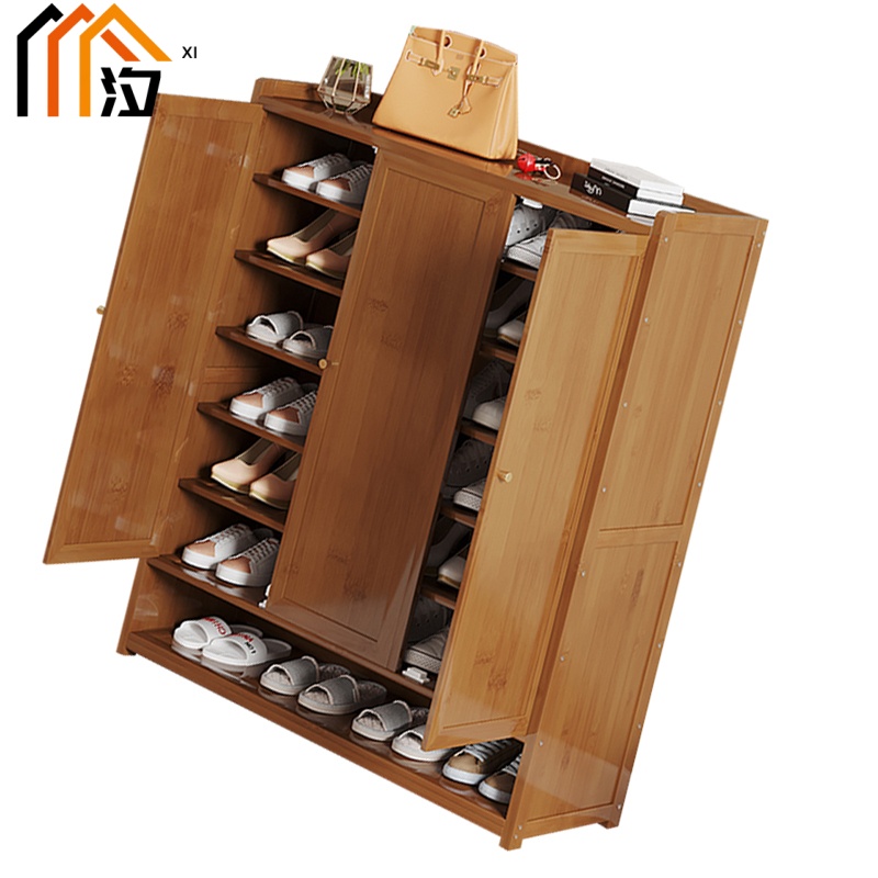 汐多层鞋柜三门个高清大图