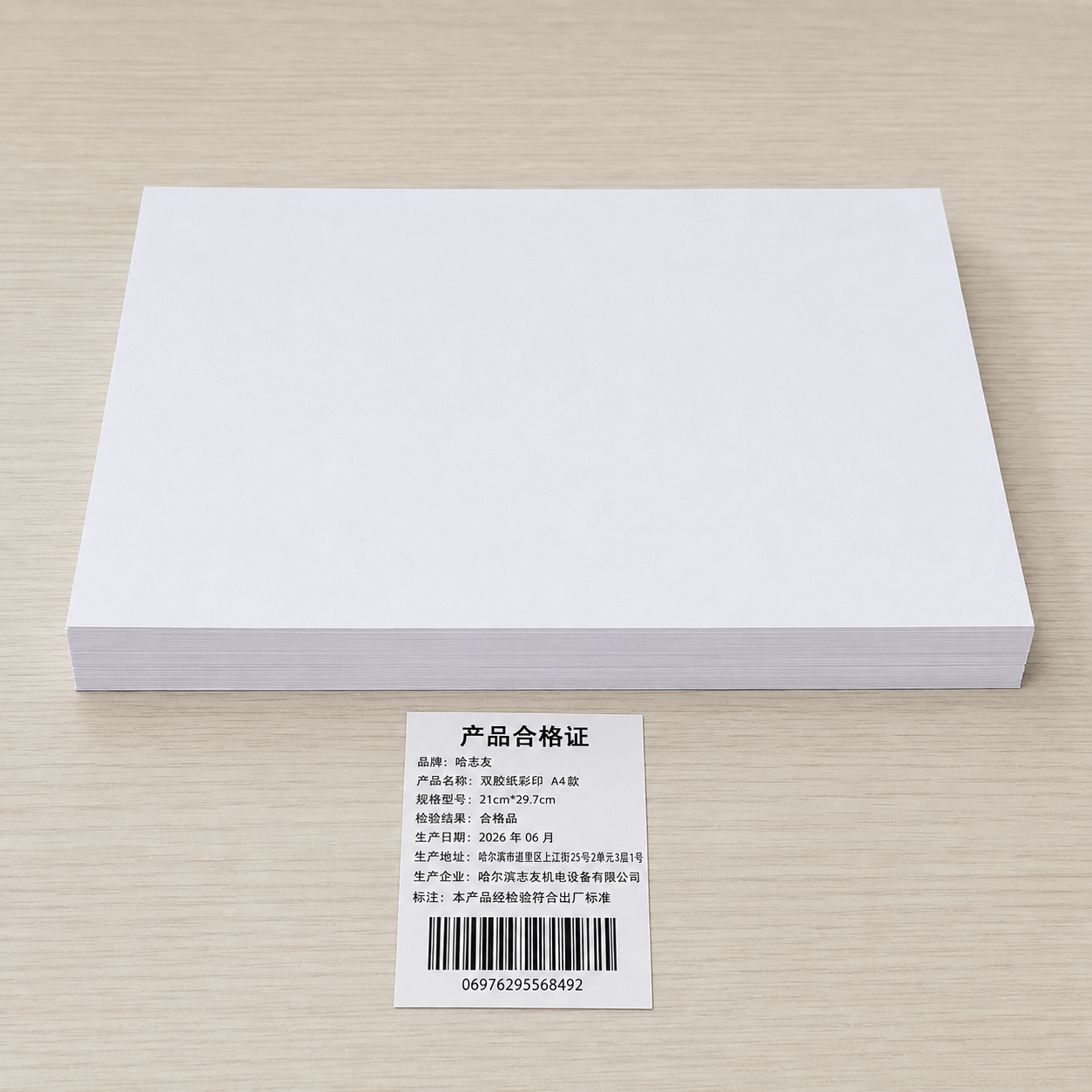 哈志友 双胶纸彩印A4款 21cm*29.7cm高清大图