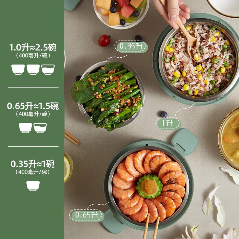 小熊(Bear)2L多功能电热饭盒加热饭盒可插电热饭保温便当盒带 DFH-S263高清大图