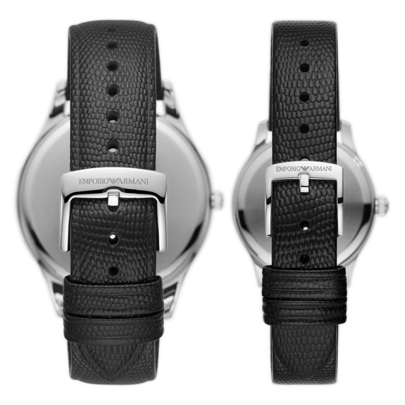 阿玛尼(EmporioArmani)手表 情侣手表商务简约时尚男表情侣表生日礼物情侣对表AR90006 七夕礼物 送女友