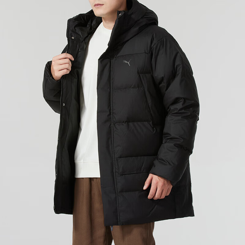 彪马（PUMA）羽绒服男装新款运动服中长款连帽棉羽防风外套684117-01 ZP高清大图