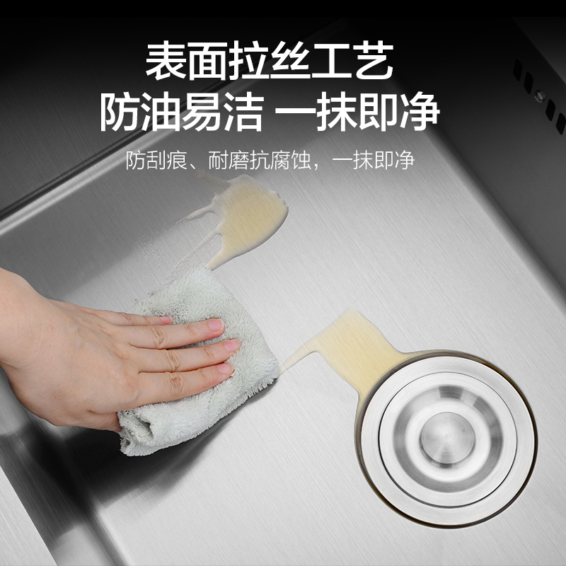 万和 手工水槽304不锈钢洗菜盆厨房家用洗碗水池台盆手工单槽