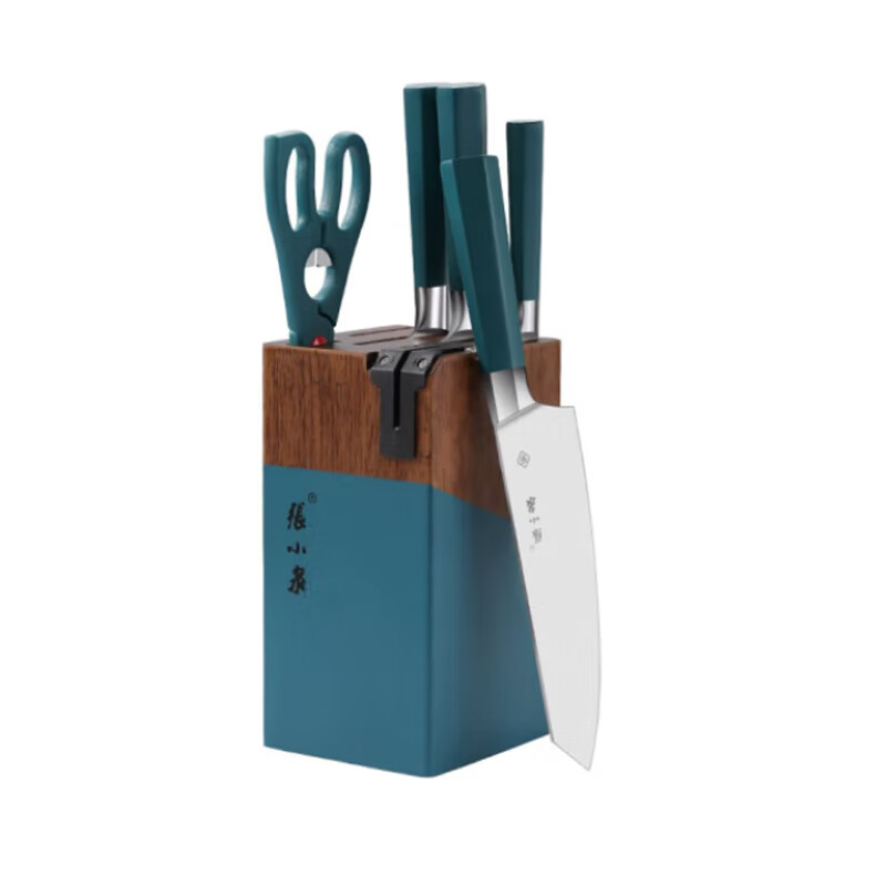 张小泉 D31500100 不正·典雅绿系列刀具六件套