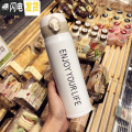 三维工匠简约韩版小清新保温杯文艺女学生情侣不锈钢水杯便携创意潮流杯子 【大号】白色送杯刷_72