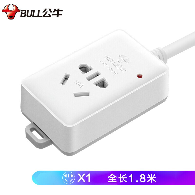 公牛（BULL）1.8米大功率插座/空调插座/插排/插线板 GN-103D