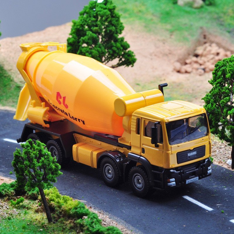 凯迪威合金工程车模型150混凝土搅拌车8轮工程车原厂仿真汽车礼盒装