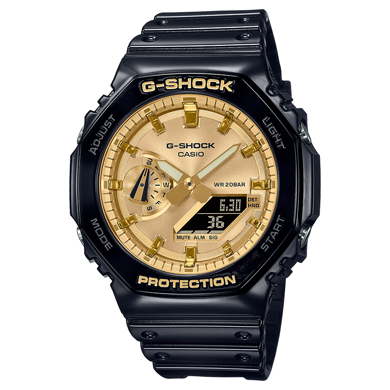 卡西欧CASIO GA-2100GB-1APR 200米防水指针石英表全国联保经典设计
