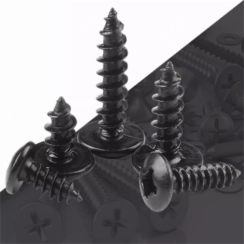 时友 TIME FRIEND 十字头大扁头圆头螺丝 4*8黑色 个高清大图