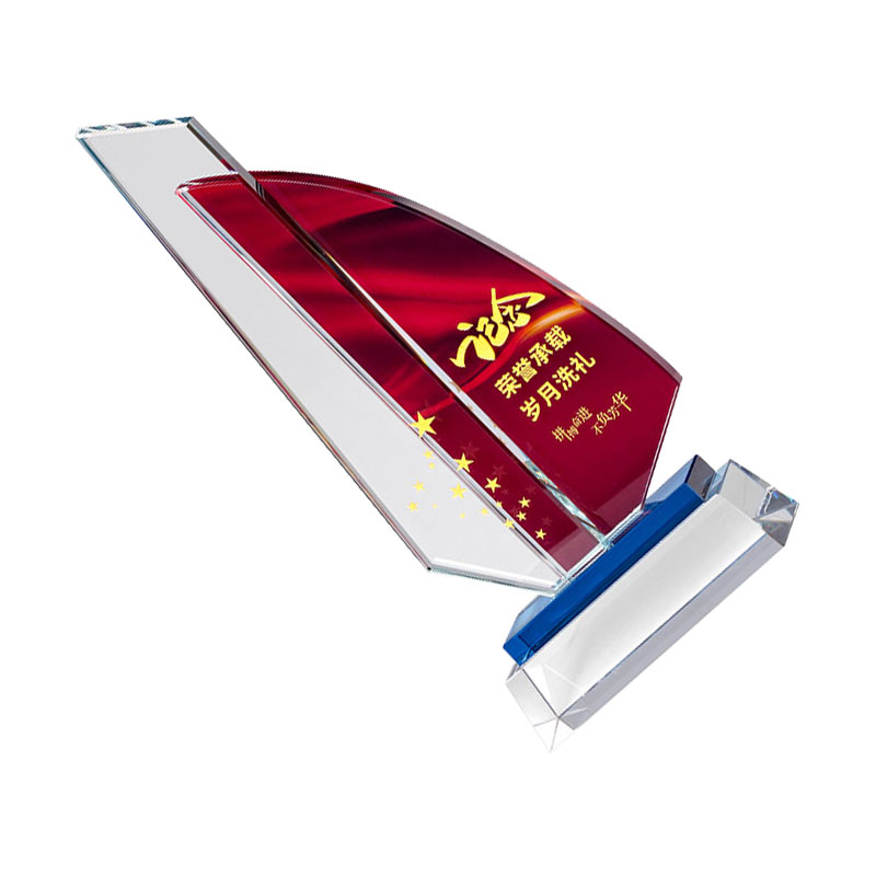 优彩嘉 政治生日纪念奖杯 水晶五星旗帜款 J-15 单位:个高清大图