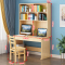 府店员工书桌书架组合家用带书柜一体办公桌100书桌+书架+椅子