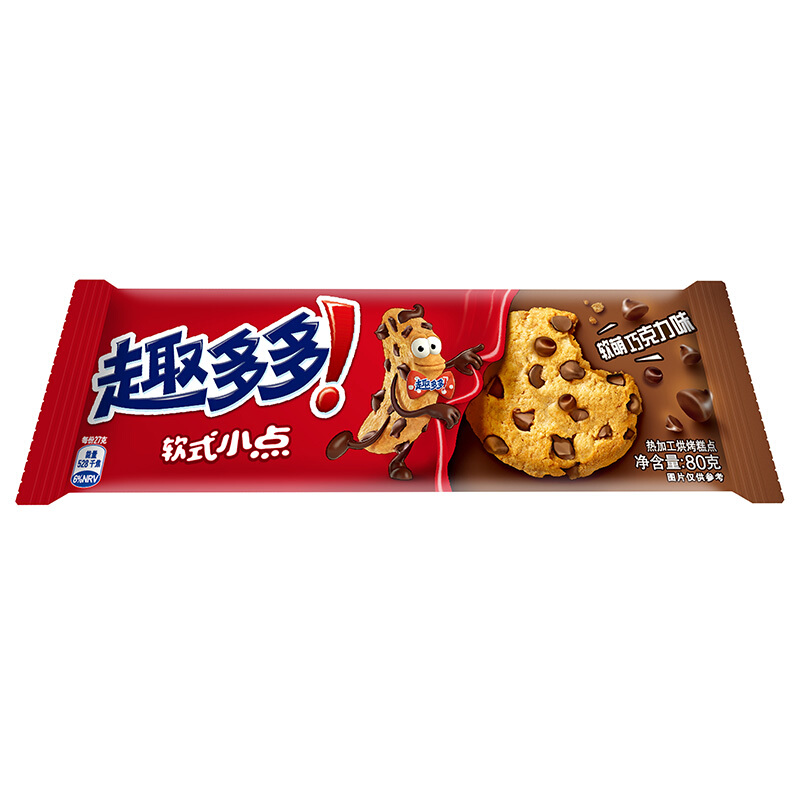 趣多多 糕点 软式小点 软萌巧克力味80g