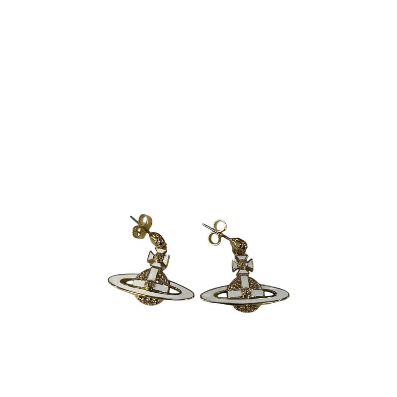 西太后女士耳钉经典土星徽标雕刻耳饰精致时尚饰品 送女友礼物高清大图